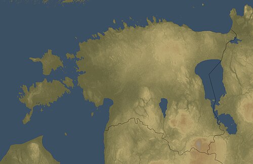 Mapa rzeźby terenu Estonii