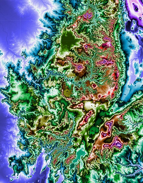 Etiopia Mapa topograficzna północy