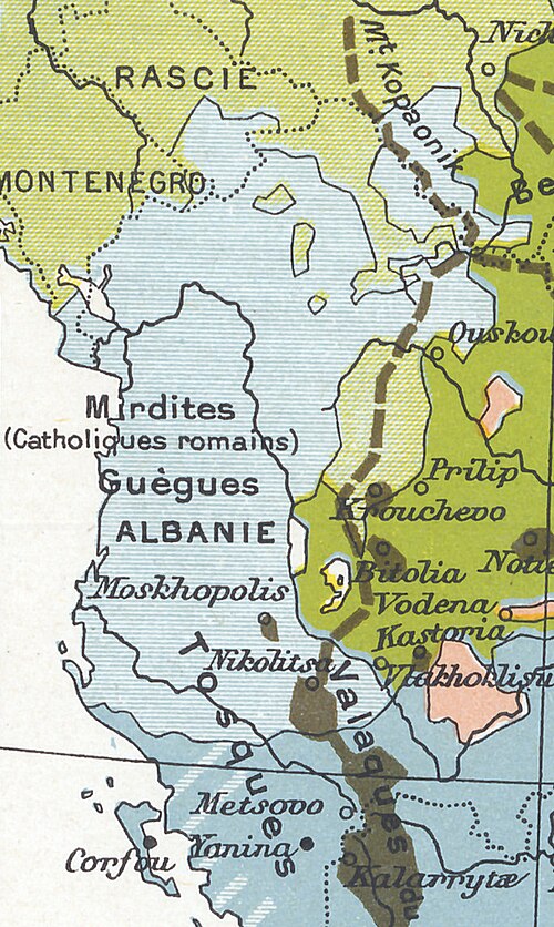Grupy etniczne w Albanii 1913