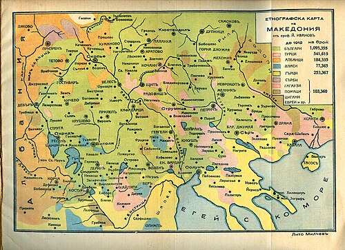 Etnograficzna mapa Macedonii Jordana Iwanowa