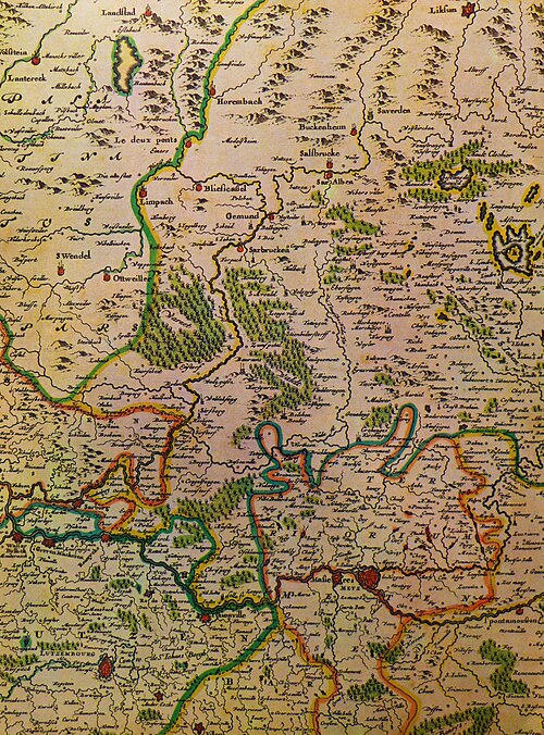 Najdokładniejsza mapa obszaru Lotaryngii