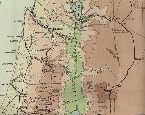Falls Mapa 1: Palestyna Południowa Szczegół Megiddo