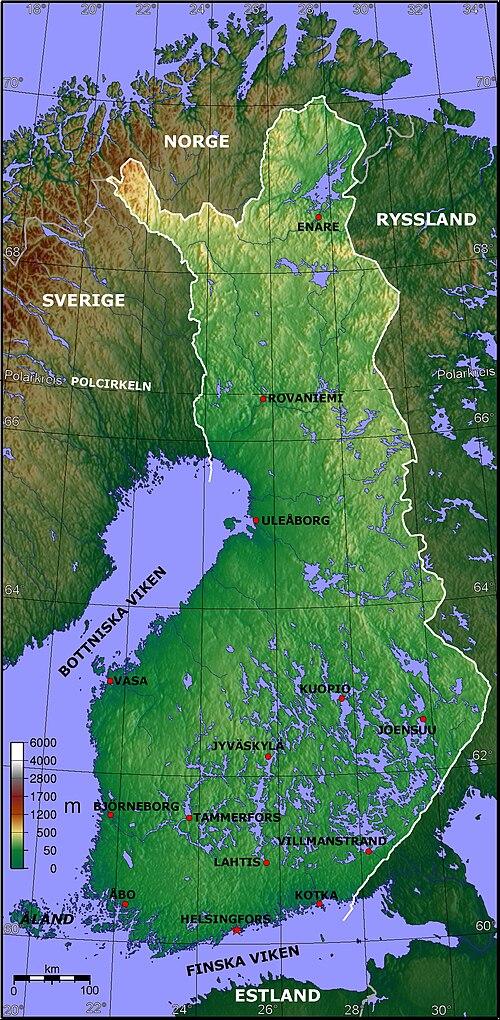 Finska topografia - szwedzki