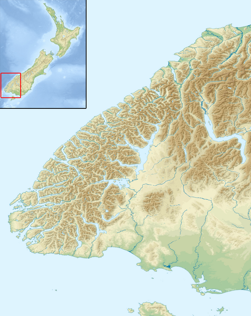 Mapa położenia Fiordland