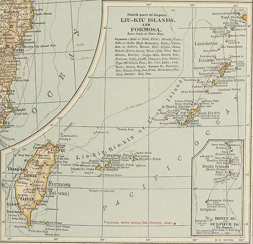 Mapa Formozy z 1902 r. z Britannica