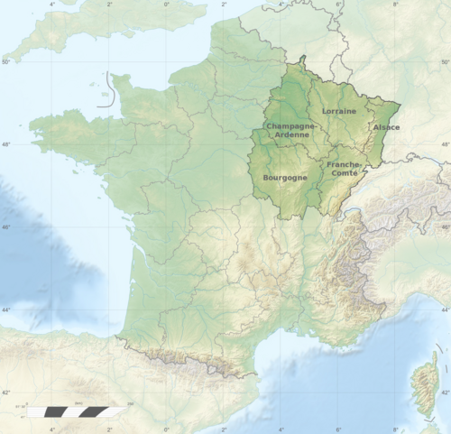 Francja Wschód - mapa topograficzna