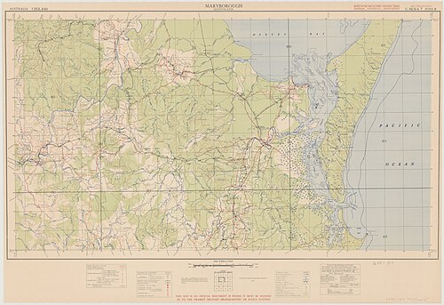 Wyspa Frasera PZ mapa topo 1942