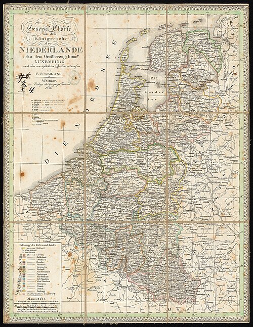 Mapa ogólna Królestwa Niderlandów i Luksemburga