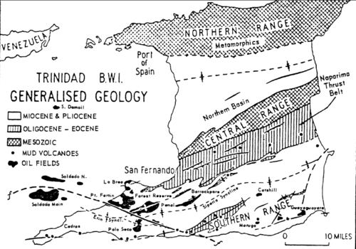 Mapa geologiczna Trinidad