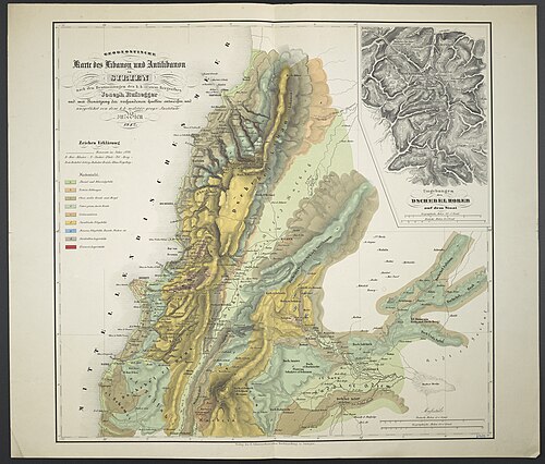 Mapa geologiczna Libanu