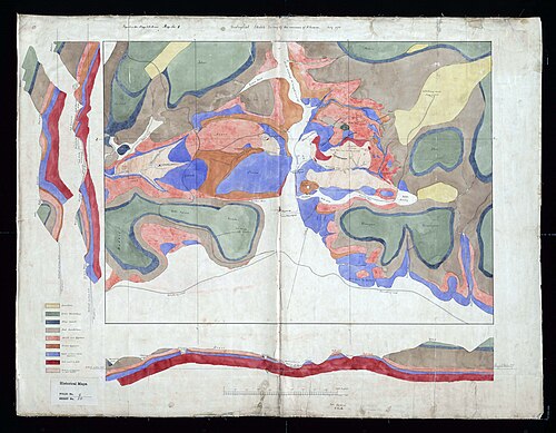 Szkic geologiczny okolic Khewry - Mapa nr 1 z raportu górniczego
