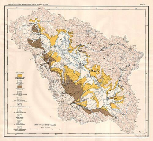 Mapa geologiczna Doliny Kaszmiru