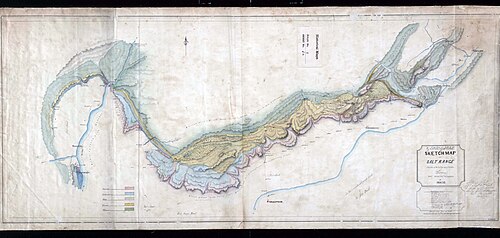 Szkic geologiczny Łańcucha Solnego z badań wojskowych 1851-52