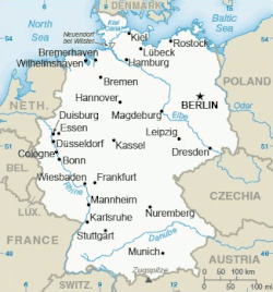 Mapa Niemiec