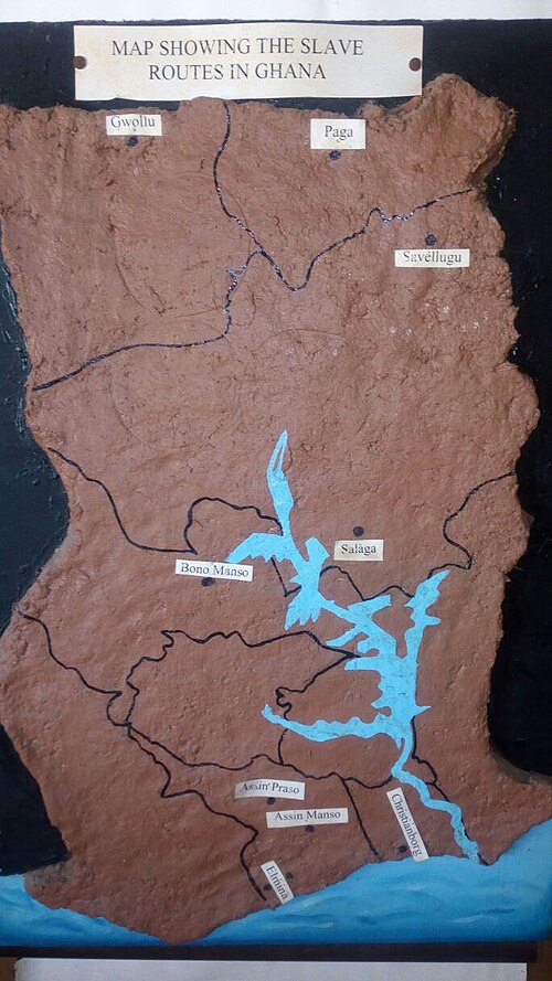 Mapa reliefowa Ghany
