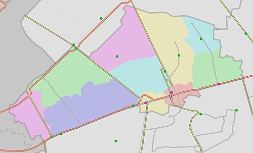 Mapa administracyjna poddzielnicy Giarai