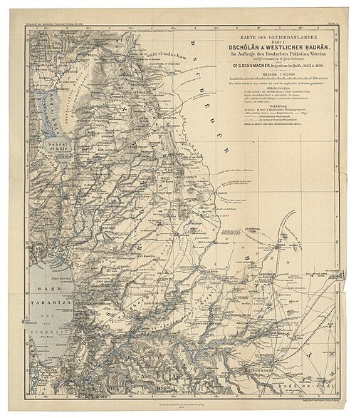 Gottlieb Schumacher. Mapa Zajordania Zeszyt I