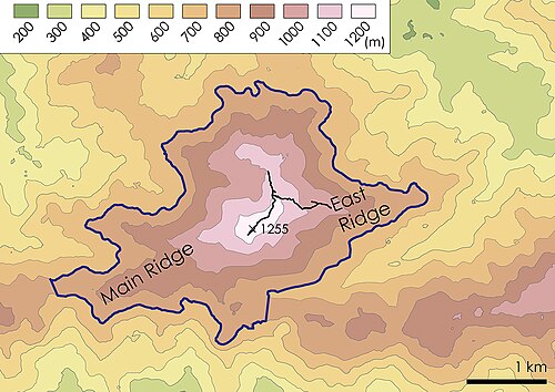 Mapa topograficzna Grand Bois - szczegół