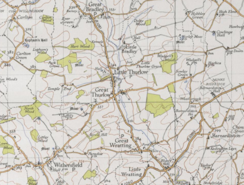 Historyczna mapa Great Thurlow