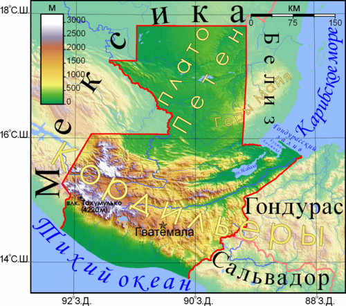 Topografia Gwatemali