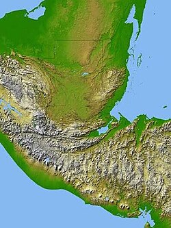 Mapa Topograficzna Gwatemali