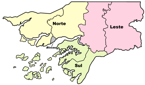 Mapa prowincji Gwinei Bissau