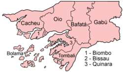 Guinea-Bissau - nazwane regiony