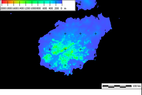 Hainan z SRTM30