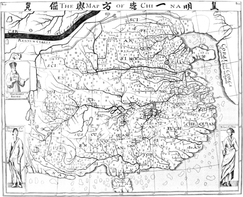 Mapa Chin z Hakluytus Posthumus