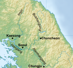Mapa rzeki Hangang