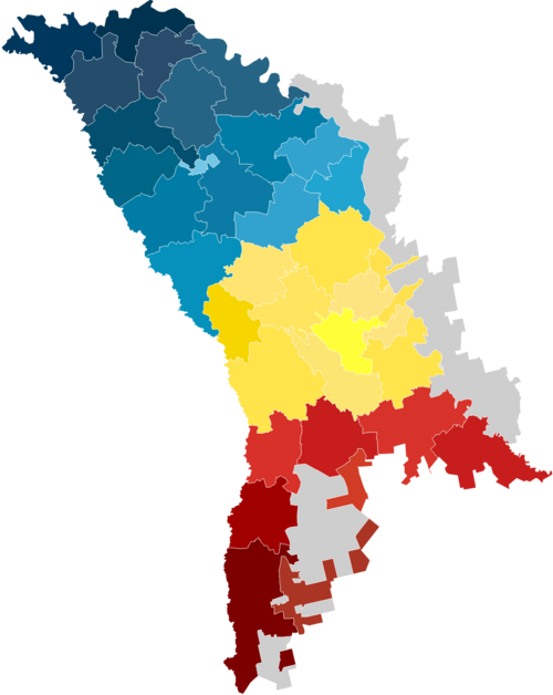Mapa administracyjno-terytorialna Republiki Mołdawii