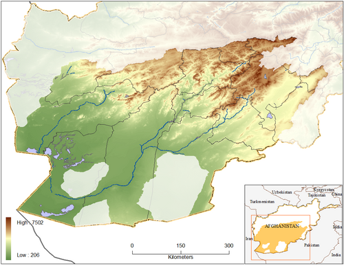 Topografia basenu Helmandu