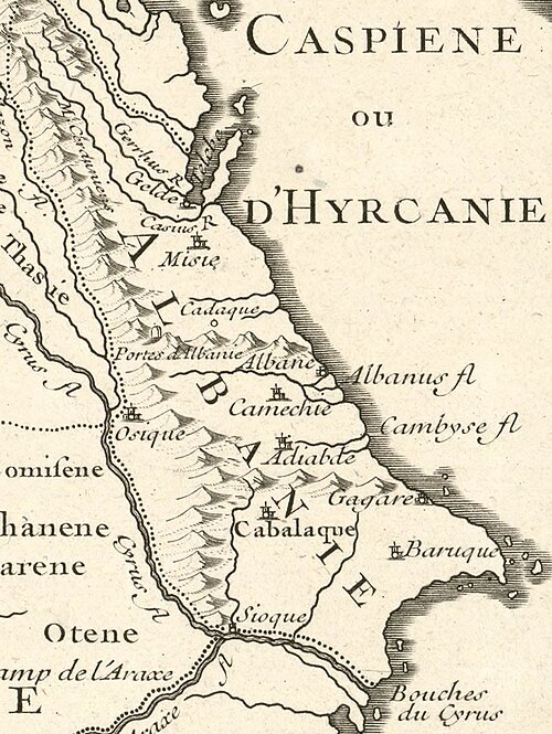 Mapa Albanii 1729 Henri Liébaux