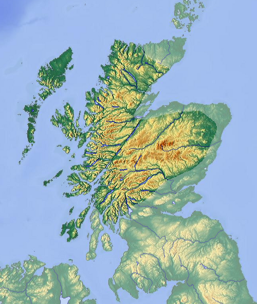 Mapa lokalizacji Highlands