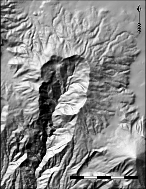 Mapa Cieniowania Wulkanu Siete Orejas