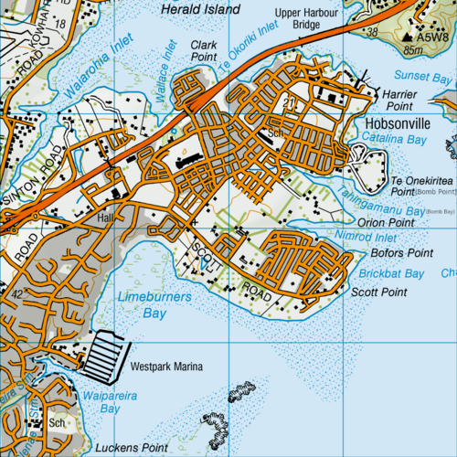 Mapa Hobsonville