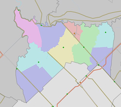 Mapa administracyjna dystryktu Hong Dan
