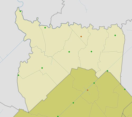 Mapa administracyjna powiatu Hondan