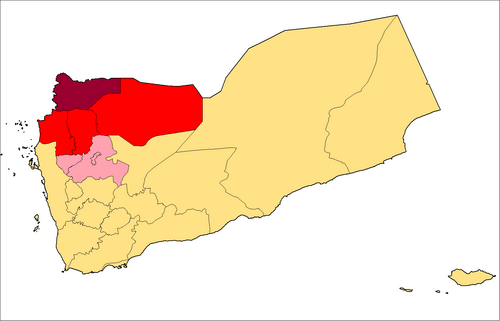 Mapa Huthów