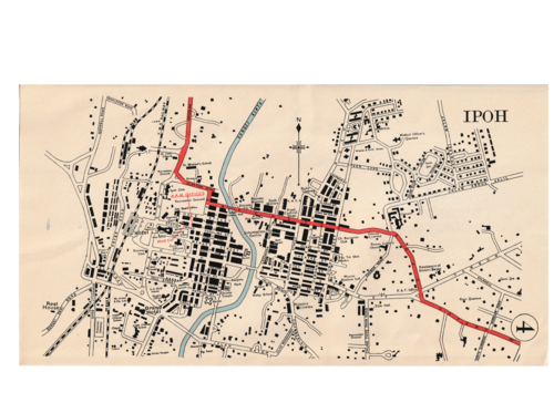 Ipoh - historyczna mapa miasta