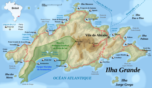 Mapa topograficzna Ilha Grande-FR