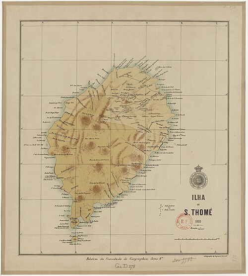 Wyspa São Tomé z 1888 roku