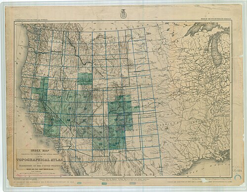 Mapa indeksu Atlasu Topograficznego Terytorium USA