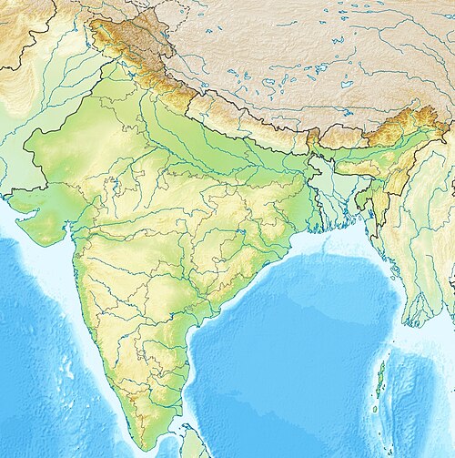 Mapa topograficzna Indii
