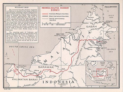 Granica między Indonezją a Malezją