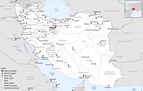 Mapa bazowa Iranu