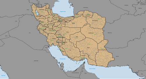 Mapa Iranu