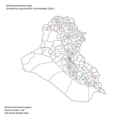 Mapa administracyjna Iraku