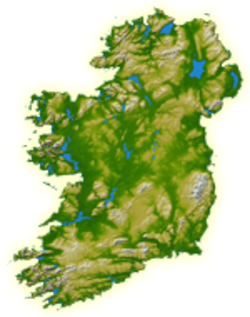Geograficzna mapa Irlandii