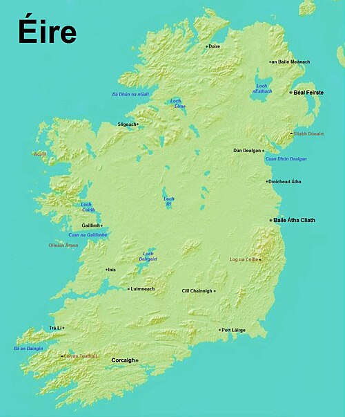 Irlandia w języku irlandzkim